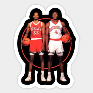 Vintage Stacey Augmon and Larry Johnson 1991 Sticker